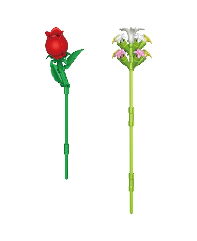 Contixo BK09 Rose Bouquet Building Set, 789-Piece Red Rose Floral Brick Kit with Adjustable Stems, Romantic Home Decor Gift for Kids & Adults Ages 8+