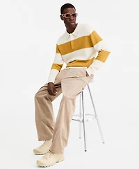 Mode of One Men's Elio Long-Sleeve Striped Polo Shirt, Macy's Exclusive