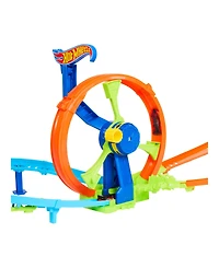 Hot Wheels 1:64 Scale Rapid Launch & Loop Crash & Track Set Playset