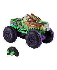 Hot Wheels 1:15 scale Monster Trucks Mutant Chaos Wreckin Wolf Rc, Battery-Powered Remote-Control Toy