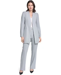 Calvin Klein Women's Collarless Open-Front Long Topper Jacket