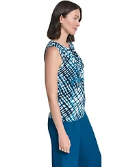 Calvin Klein Women's Pleated Crewneck Sleeveless Top