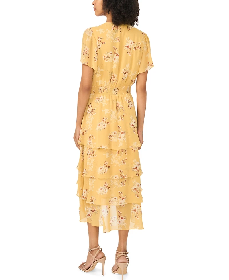 Vince Camuto Women's Four-Tier Layered Midi Dress