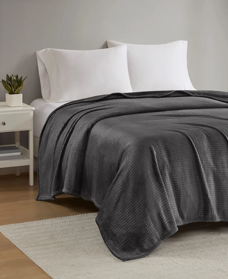 Premier Comfort Cozy Waffle Plush Blanket