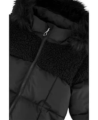 Deux par Deux Little and Big Girl ( size 6 to 14 ) Long Winter Puffer Coat