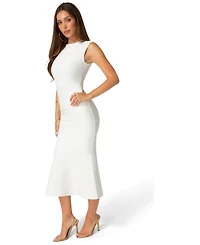 Bebe Women's Bandage Flounce Midi Dress