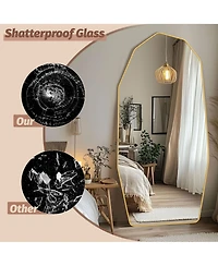 Antok Full Length Mirror, 71"x32" Diamond-shaped Floor Mirror for Bedroom, Hanging Mounted for Living Room Cloakroom