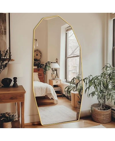 Antok Full Length Mirror, 76"x34" Diamond-shaped Floor Mirror for Bedroom, Hanging Mounted for Living Room Cloakroom