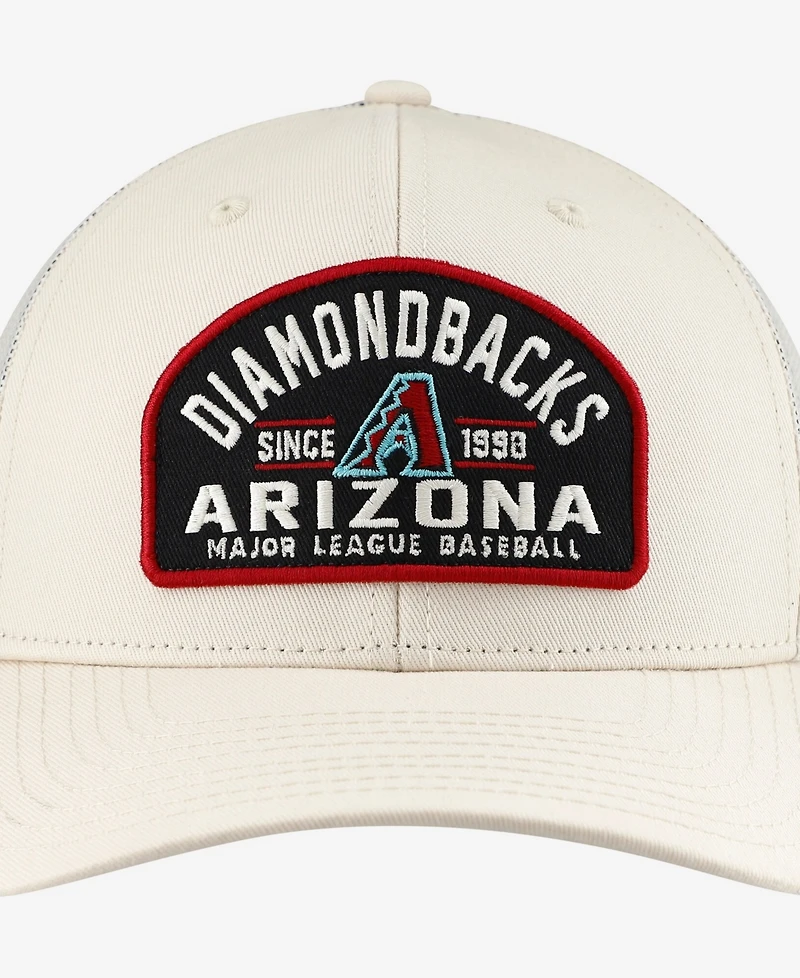 '47 Brand Men's Cream Arizona Diamondbacks Leland Adjustable Trucker Hat
