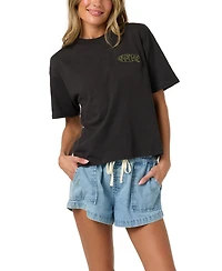 O'Neill Women's Board Crewneck Embroidered Easy T-Shirt
