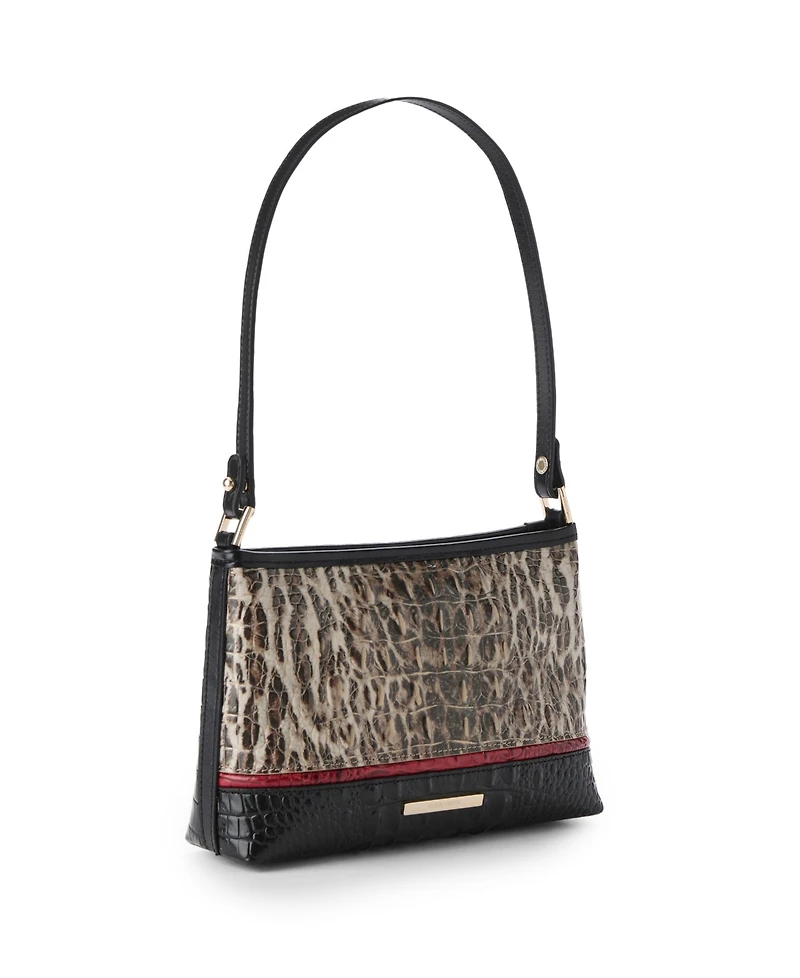 Brahmin Lorelei Calgary Leather Ocelot Small Shoulder Handbag