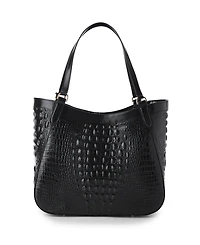 Brahmin Aliza Ocelot Calgary Large Leather Tote Handbag