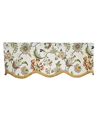 Rlf Home Tanzibar Ruffled Provance Window Valance Cotton Lined Rod Pocket