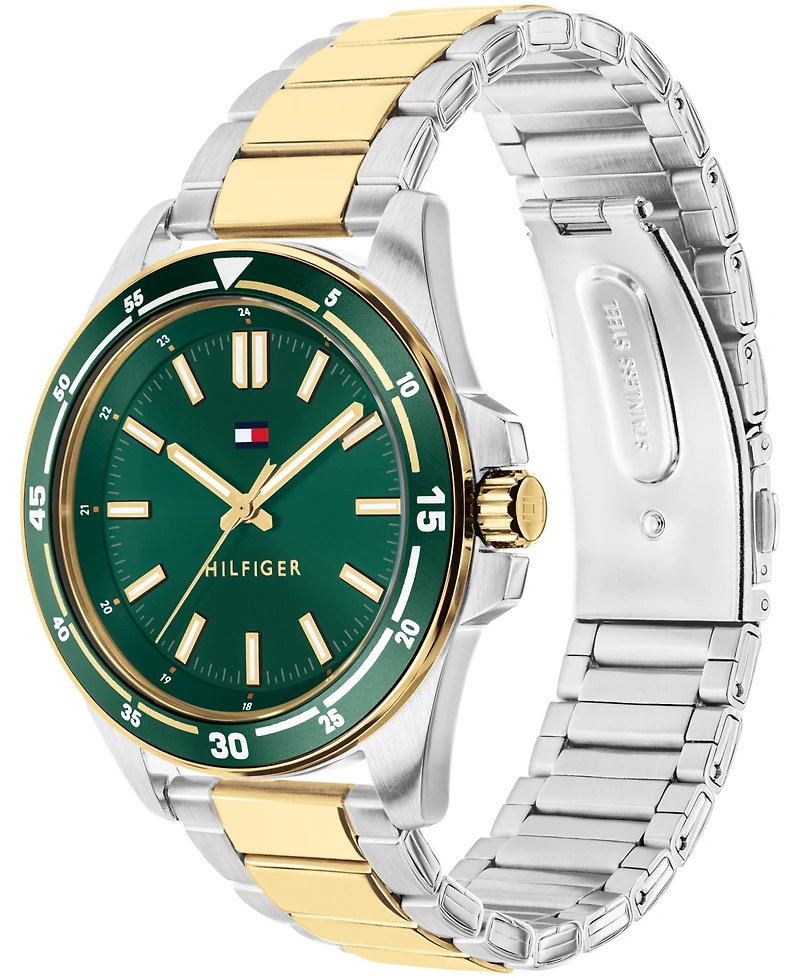 Tommy Hilfiger Men's Quartz Two-Tone Stainless Steel Bracelet Watch 42mm