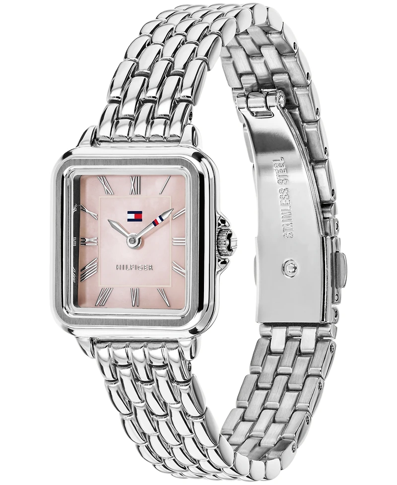 Tommy Hilfiger Women's Quartz Silver-Tone Stainless Steel Bracelet Watch 22.5mm
