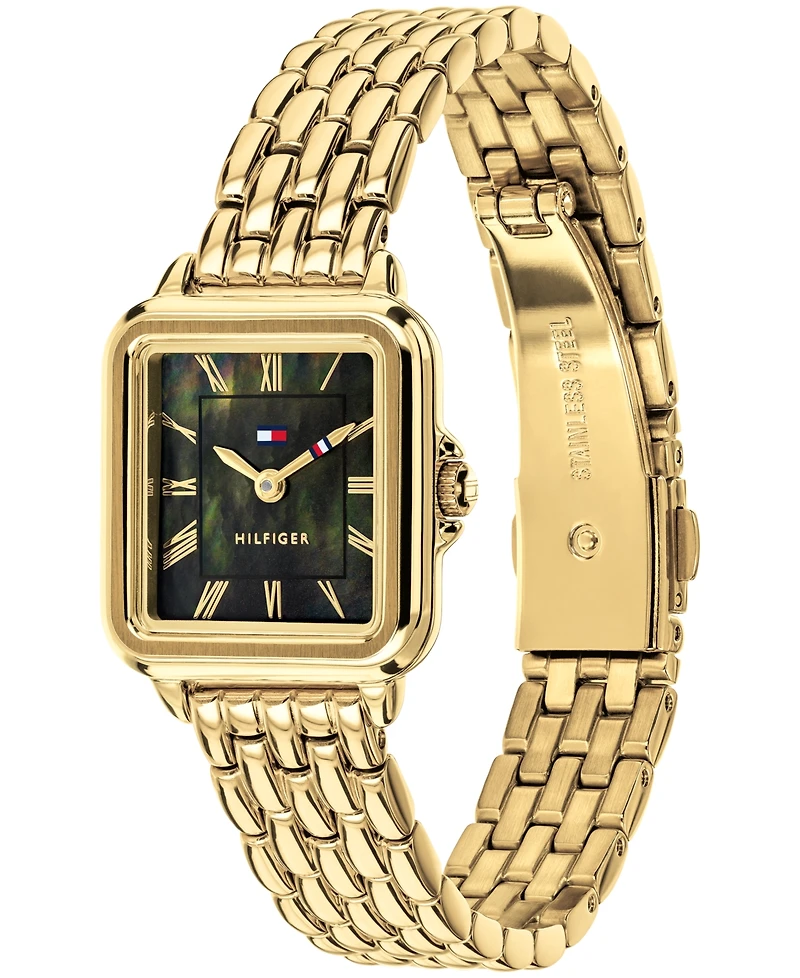 Tommy Hilfiger Women's Quartz Gold-Tone Stainless Steel Bracelet Watch 22.5mm