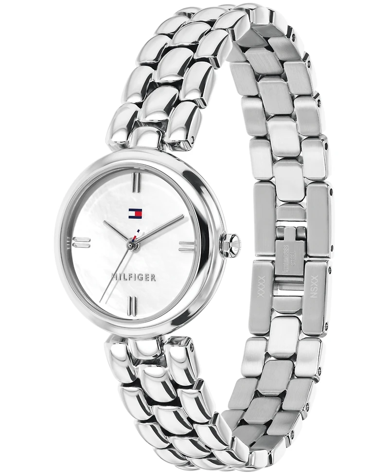Tommy Hilfiger Women's Quartz Silver-Tone Stainless Steel Bracelet Watch 26mm