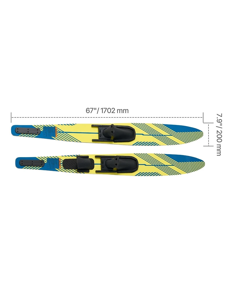 Sevorley 67-Inch Adult Water Skis with Adjustable Bindings, Up to 300 lbs