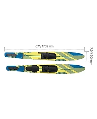 Sevorley 67-Inch Adult Water Skis with Adjustable Bindings, Up to 300 lbs