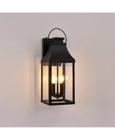 Asagikoiai 20" Dusk to Dawn Outdoor Wall Light, 2-Light Exterior Porch Sconce