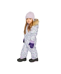Deux par Baby Girl ( 6M to 24 M ) Original One Piece Puffy Snowsuit with Removable Mittens and Boots Printed Mini Flowers