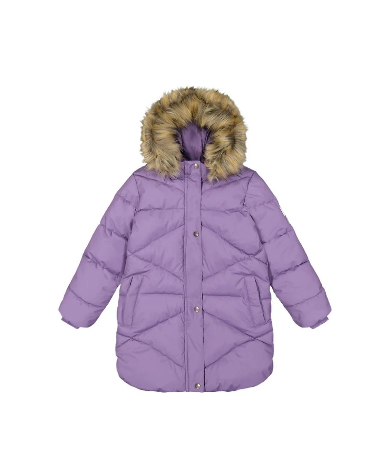 Deux par Deux Toddler Girls ( 2T to 5T ) Long Winter Puffer Coat