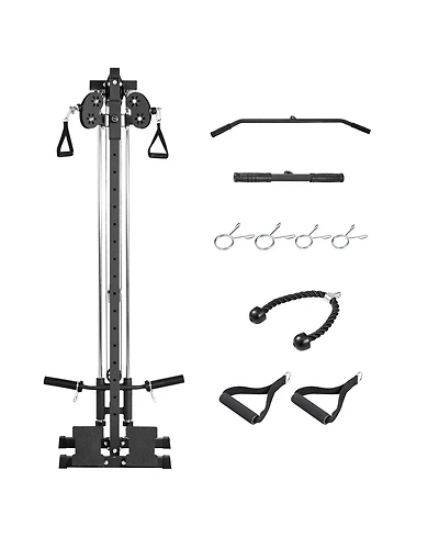 Sevorley Wall-Mount Lat Pull Down Machine 3-in-1 Cable Tower 500 lb