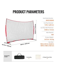 Sevorley 16 x 10 feet Barricade Backstop Net, Portable Multi-Sport Barrier Screen with Carry Bag