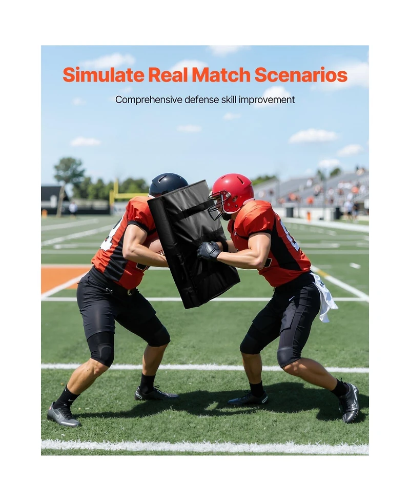 Sevorley Football Blocking Dummy, 24x16 in Kick Shield Pad with Handles