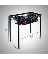 Hike Crew 3-Burner 225,000 Btu Gas Camping Stove, Portable Stove with Auto Ignition