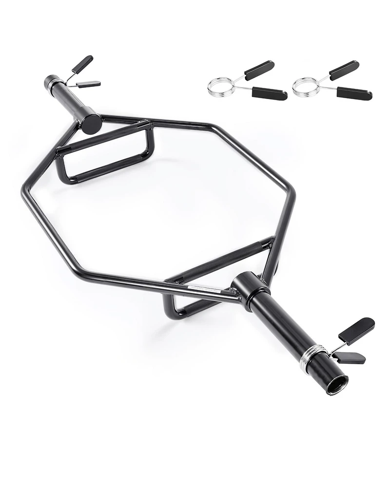 Sevorley Trap Bar Hex Bar with Knurled Grips, 2-Inch Shrug Barbell, 800 lbs Capacity for Home Gym