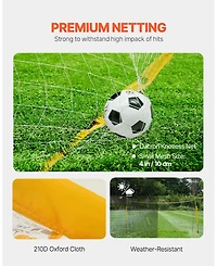 Sevorley Portable Soccer Goal, 12 x 6 ft Steel and Fiberglass Backyard Soccer Net with Carry Bag
