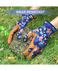 Xdovet Women Leather Garden Gloves Thorn Proof Working