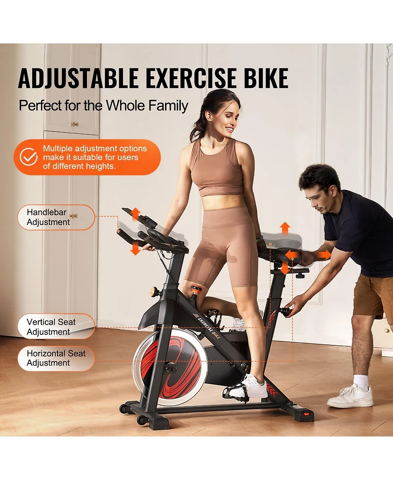 Sevorley Indoor Cycling Exercise Bike, Magnetic Resistance, Belt Drive, Lcd Monitor, 35 lbs Flywheel