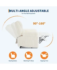 homfan Manual Recliner Chair with Pillow Top Arms and Side Pocket, 330 lb Capacity
