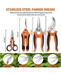 Xdovet Garden Pruning Shears Set Stainless Steel Grip Handles