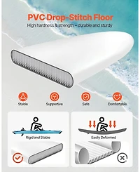 Sevorley 2-Person Inflatable Kayak, 700 lb Capacity with 2 Paddles, Hand Pump and Carry Bag