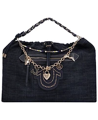 True Religion Women's Vintage Chain Denim Hobo Bag