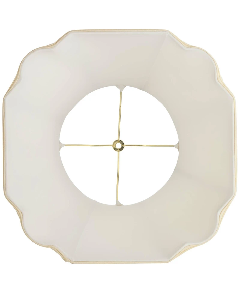 Imperial Shade Creme Medium Bell Cut Corner Lamp Shade 10" Top x 16" Bottom x 14" Slant x 13.5" High (Spider) Replacement with Har