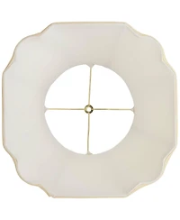 Imperial Shade Creme Medium Bell Cut Corner Lamp Shade 10" Top x 16" Bottom x 14" Slant x 13.5" High (Spider) Replacement with Har