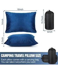 Piscifun 2 Pack Shredded Memory Foam Camping Travel Pillow Set With Waterproof Storage Bag Portable Outdoor Gear