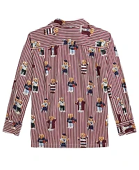 Polo Ralph Lauren Boys' 2T-7 Bear Striped Shirt
