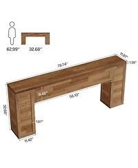 Tribesigns 78.8 Inch Extra Long Console Table for Entryway, Farmhouse Narrow Sofa Table Behind Couch with Warm Patchwork Wood Grain