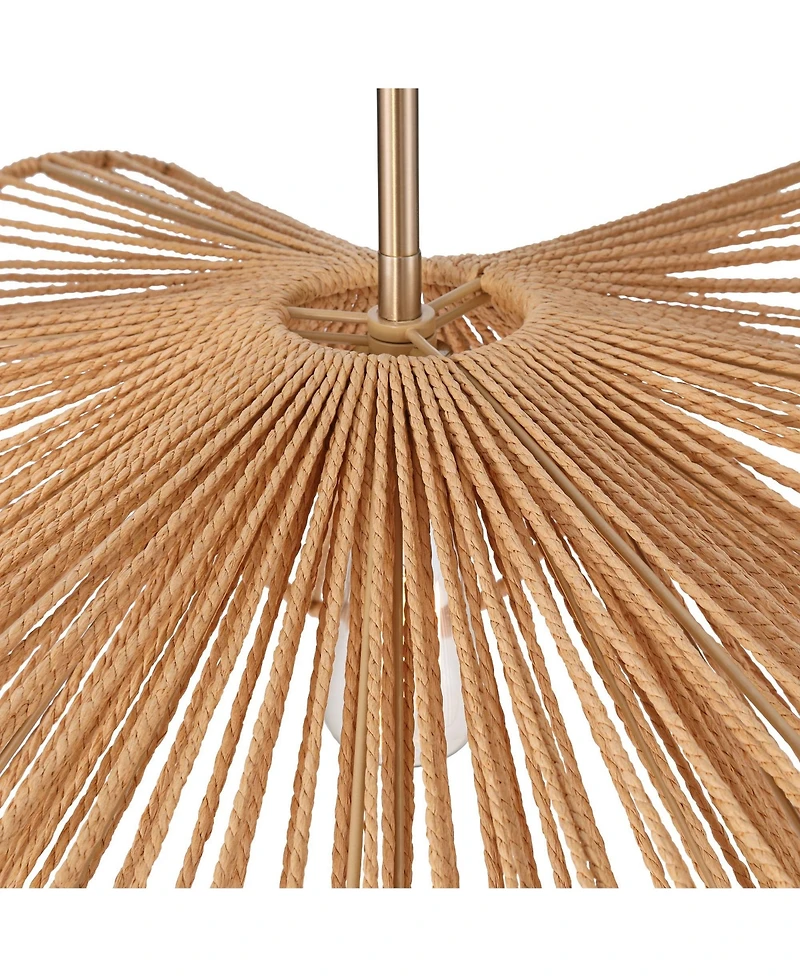 Possini Euro Design Possini Euro Largo 29 3/4" Wide Gold and Natural Rope Modern Pendant