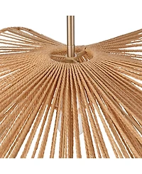 Possini Euro Design Possini Euro Largo 29 3/4" Wide Gold and Natural Rope Modern Pendant