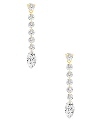 Macy's Lab-Grown Diamond Drop Earrings (2 ct. t.w.) in 14k Yellow Gold