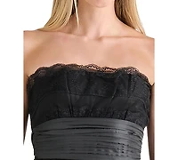 Betsey Johnson Juniors' Dressed To Frill Strapless Ruffle Dress