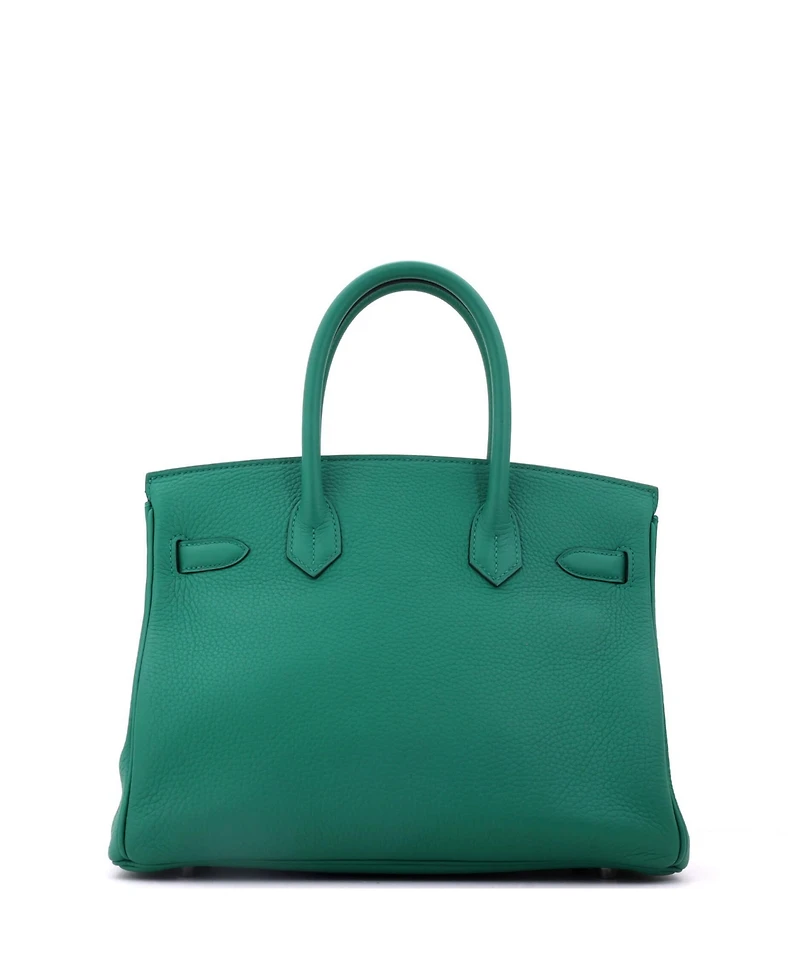 Pre-Owned HERMES Birkin 30 Handbag Verso Clemence with Palladium Hardware