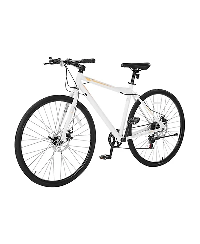 Sevorle 700c Hybrid Bike with 7-Speed, Disc Brakes and Aluminum Frame for Men and Women