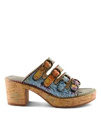 L'Artiste Women's Teetimer Platform Sandal with Molded Footbed
